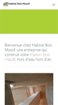 Mobile Screenshot of habitat-bois-massif.com
